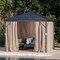 GDFStudio Bali Outdoor 10 x 10 Foot Rust Proof Aluminum Framed Hardtop Gazebo with Curtains